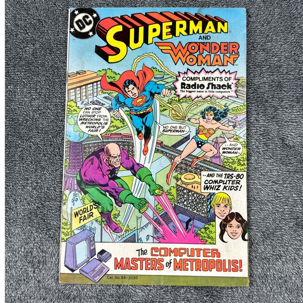 Superman and Wonder Woman Radio Shack Comic 1982 Computer Masters of Metropolis